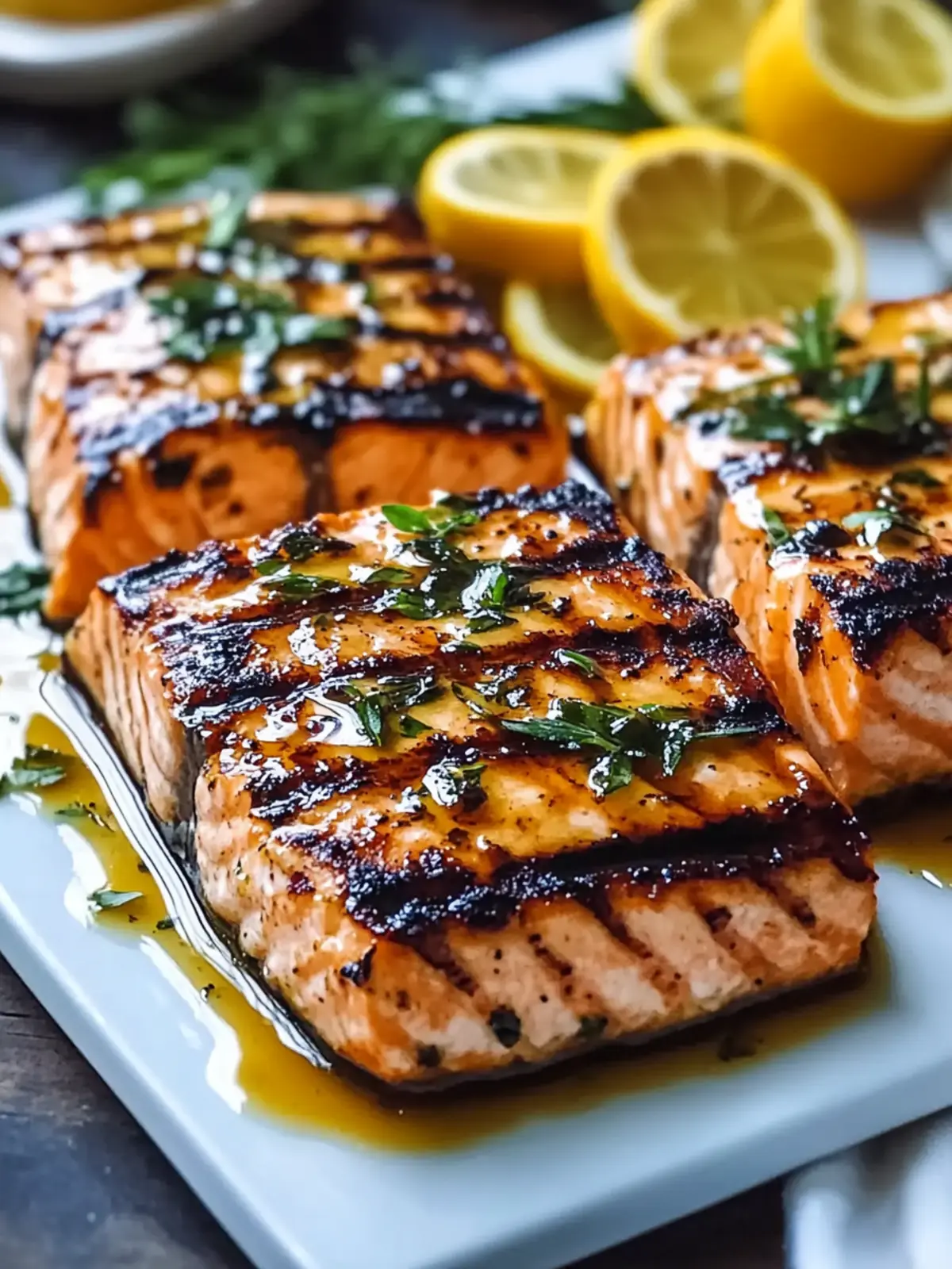 Grillvergnügen: Lachs mit Honig-Zitrus-Marinade zaubern 2 Grilled salmon with honey-citrus marinade