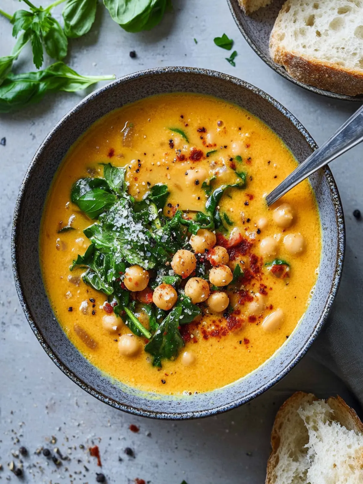 Wow, cremige Kichererbsensuppe in unter 30 Minuten! 2 Kichererbsensuppe