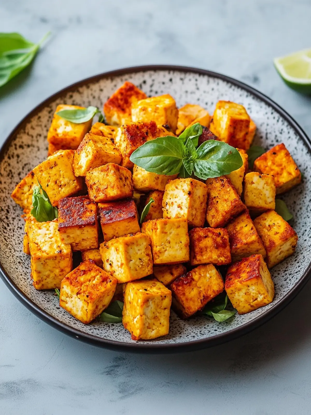 Vegane Tofu-Würfel