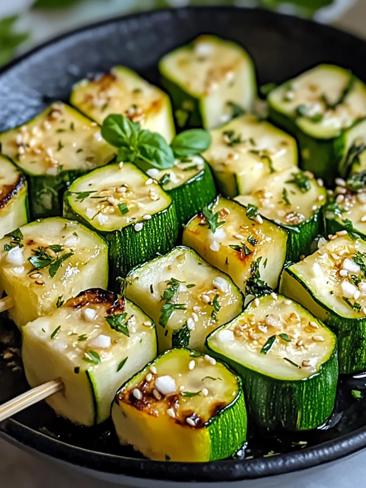 Unwiderstehliche Knoblauchbutter Zucchini Spieße Rezept für Grillabende 2 Unwiderstehliche Knoblauchbutter Zucchini Spieße Rezept
