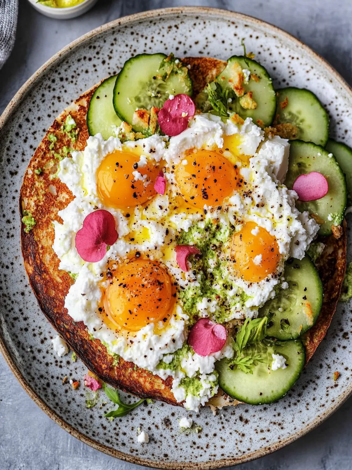 Knuspriger Feta gebratene Eier: Schnelles Frühstück, das begeistert 2 Knuspriger Feta gebratene Eier