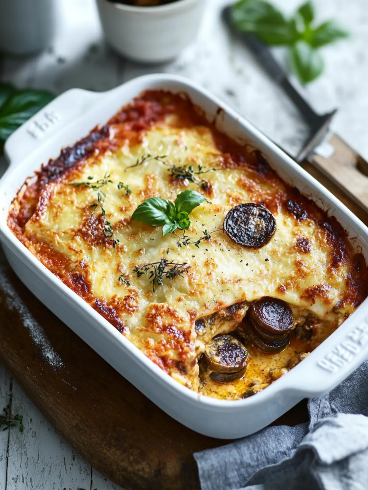 Vegetarische Moussaka: Lecker und glutenfrei genießen! 3 Vegetarische Moussaka