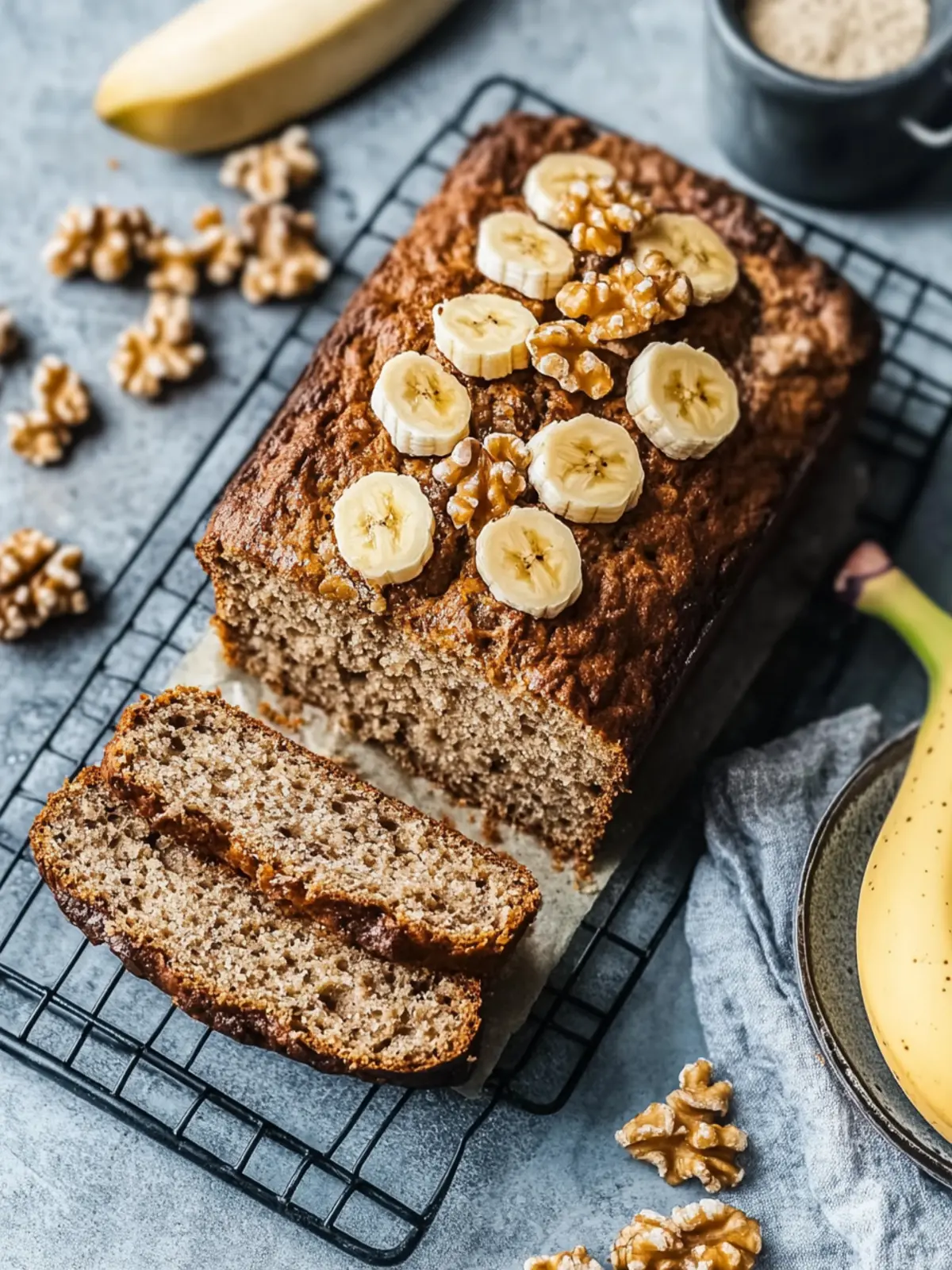 Bananenbrot mit Walnüssen – Saftig, einfach und unwiderstehlich 2 Bananenbrot mit Walnüssen