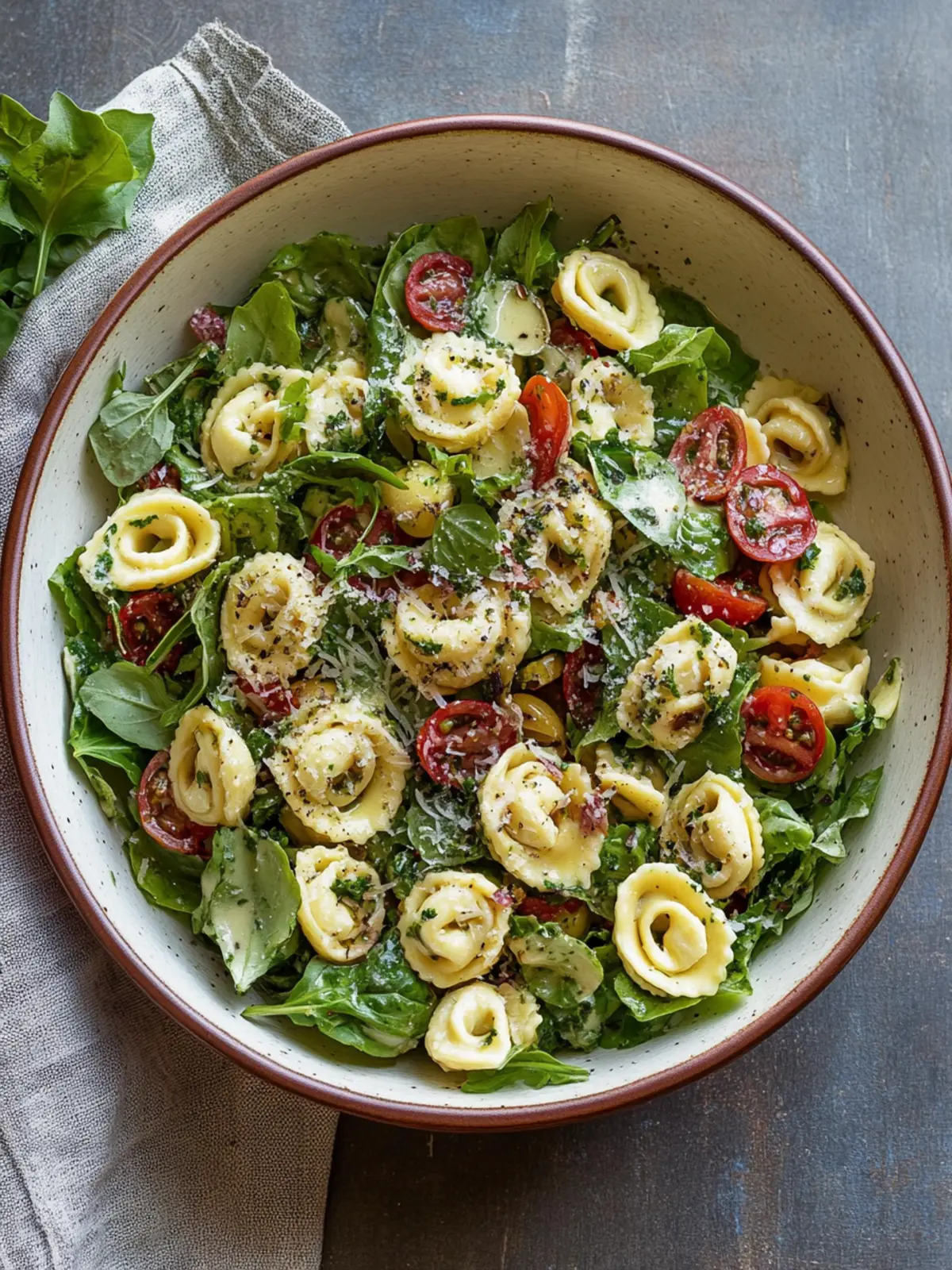 Frischer Tortellini-Nudelsalat mit Zesty-Limonendressing 3 Tortellini-Nudelsalat