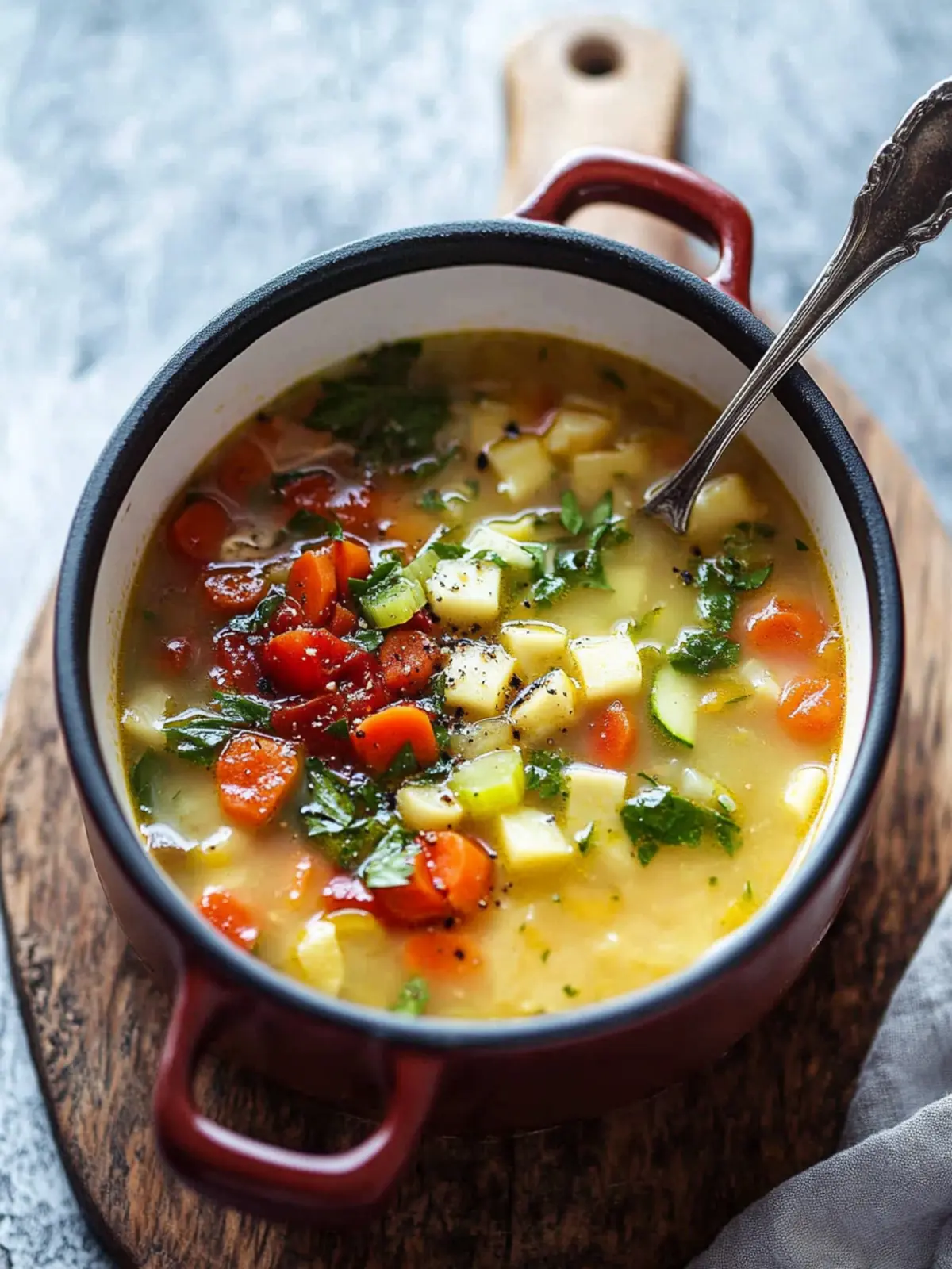 Erfrischende vegetarische Gemüsesuppe für heiße Sommertage 3 Vegetarische Gemüsesuppe