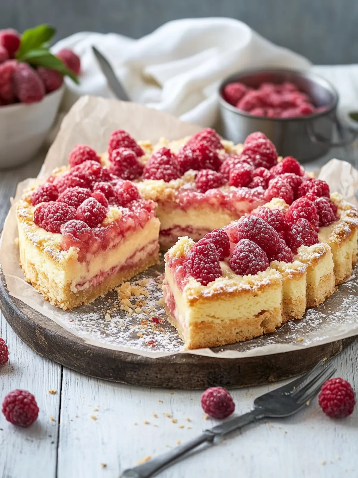 Köstlicher Rhabarberkuchen vom Blech mit quarkiger Füllung 3 Rhabarberkuchen vom Blech