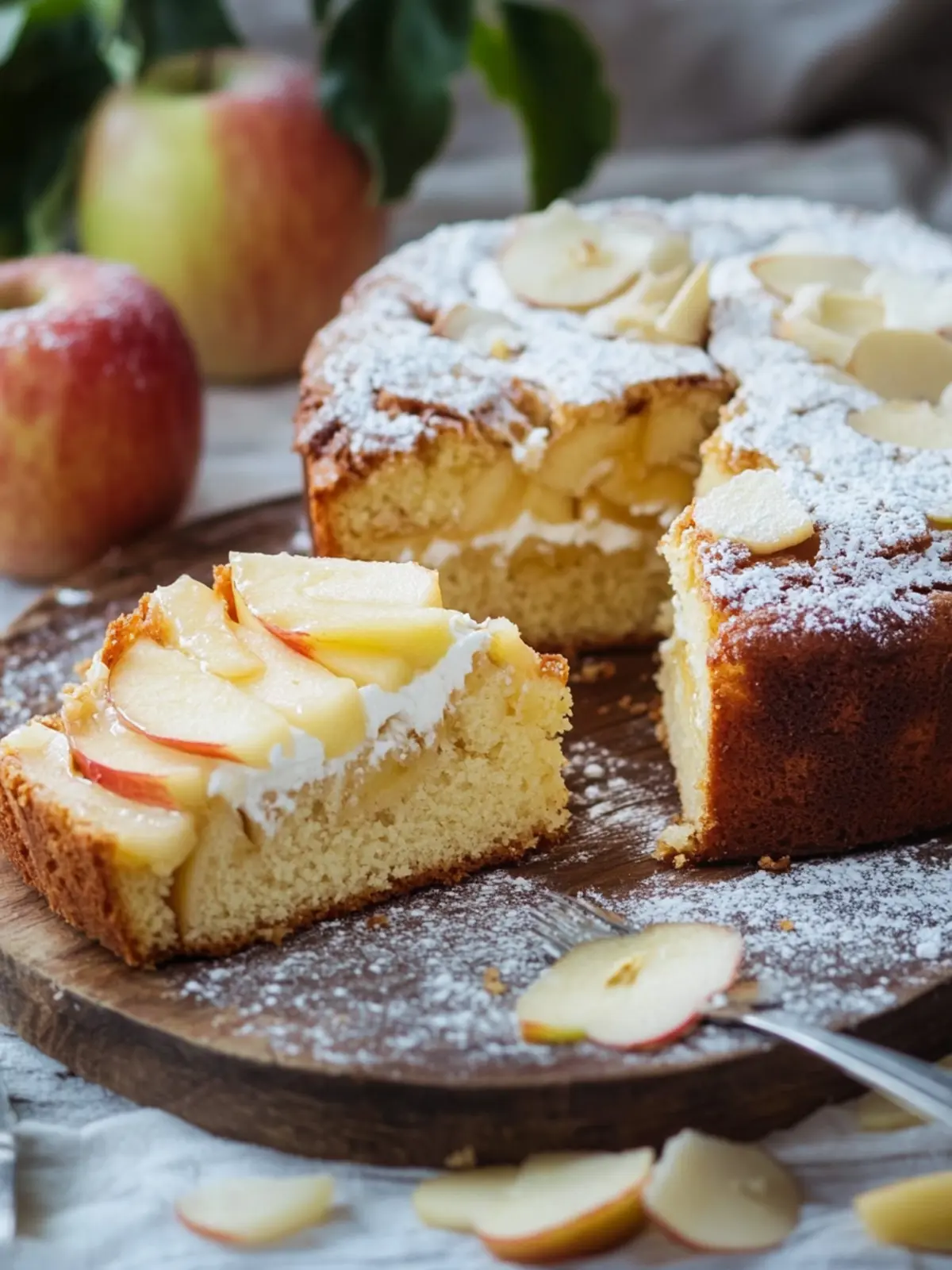 Saftiger Apfelkuchen mit Quark: Einfacher Genuss für alle 2 Juicy apple cake with quark and batter