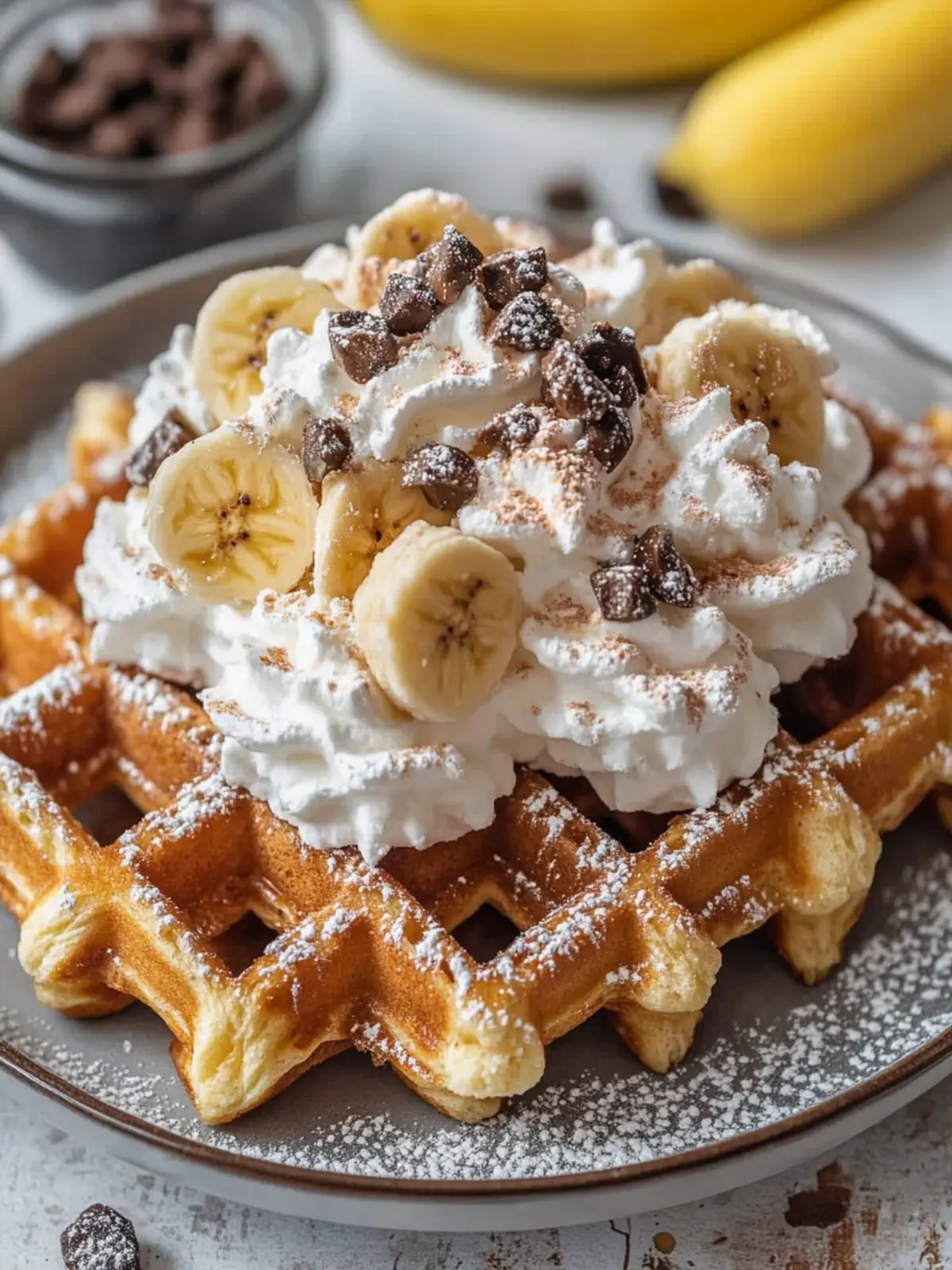 Bananenchurroswaffeln: Süßes Frühstück mit Crunch-Faktor 2 Bananenchurroswaffeln