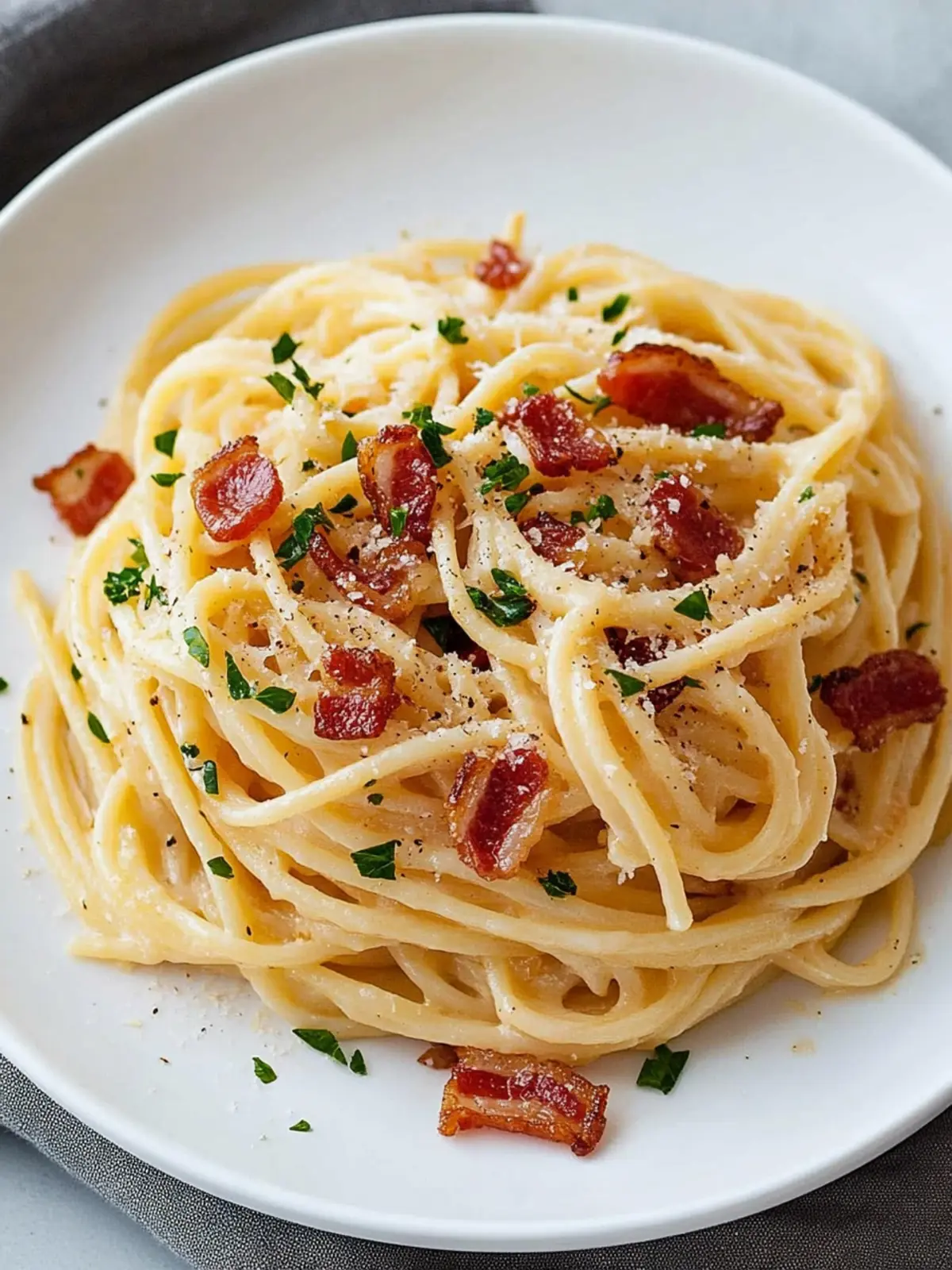 Cremige Speckspaghetti: Schnelles Comfort Food für jeden Tag 4 Cremige Speckspaghetti