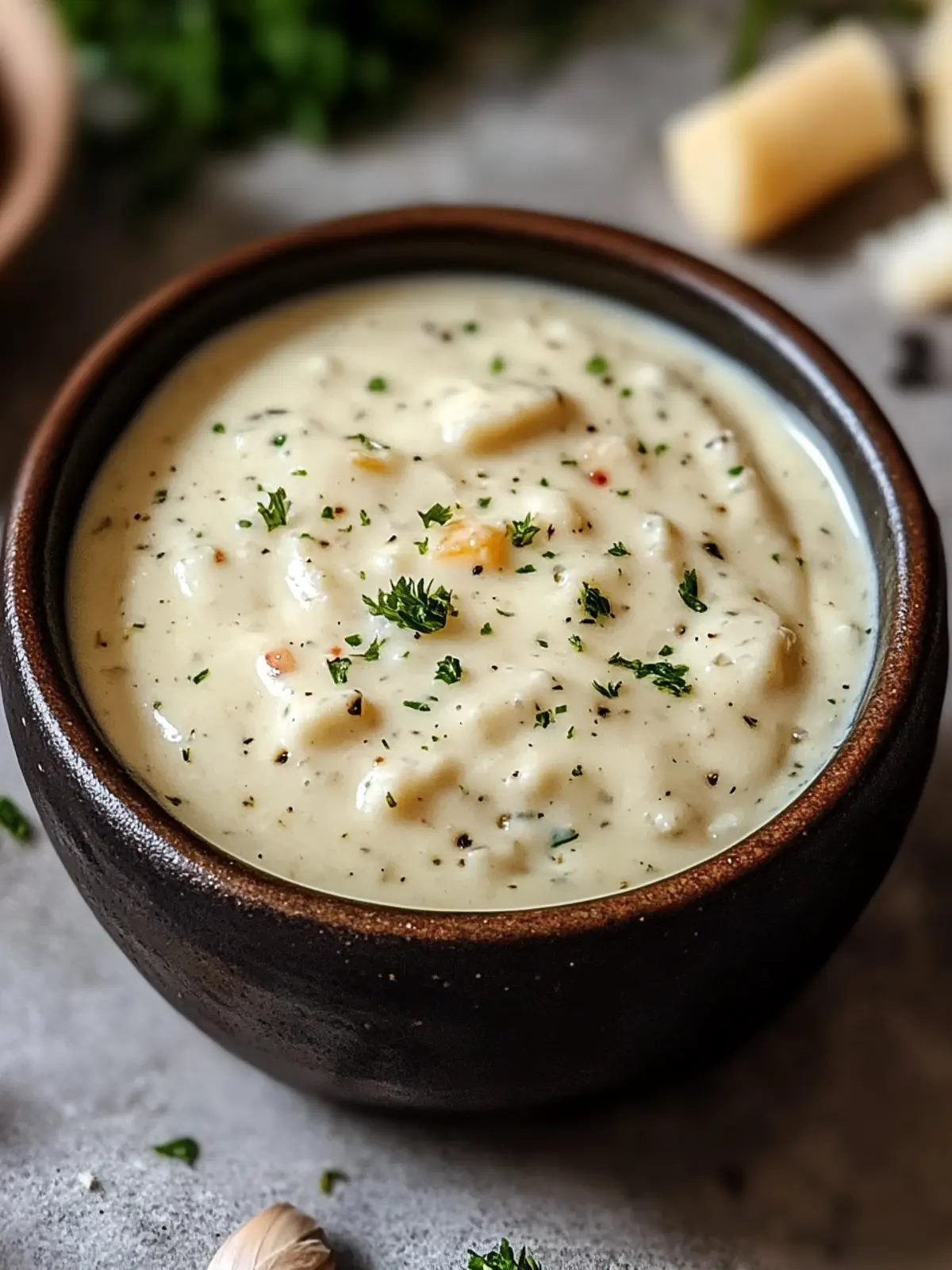 Knoblauch Parmesan Sauce in 5 Minuten für leckere Genießer 4 Knoblauch Parmesan Sauce in 5 Minuten zubereiten