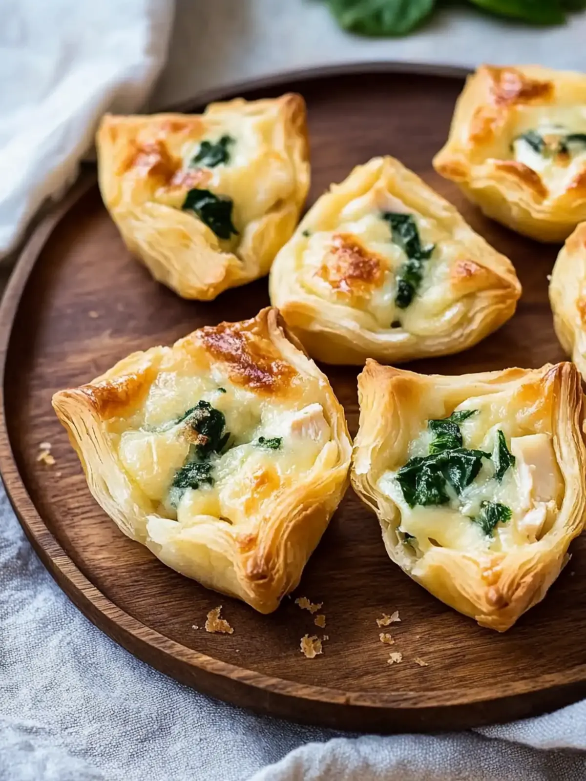 Mini Partyhäppchen mit Käse, Schinken und Spinat für jeden Anlass 5 Mini Partyhäppchen mit Käse, Schinken und Spinat