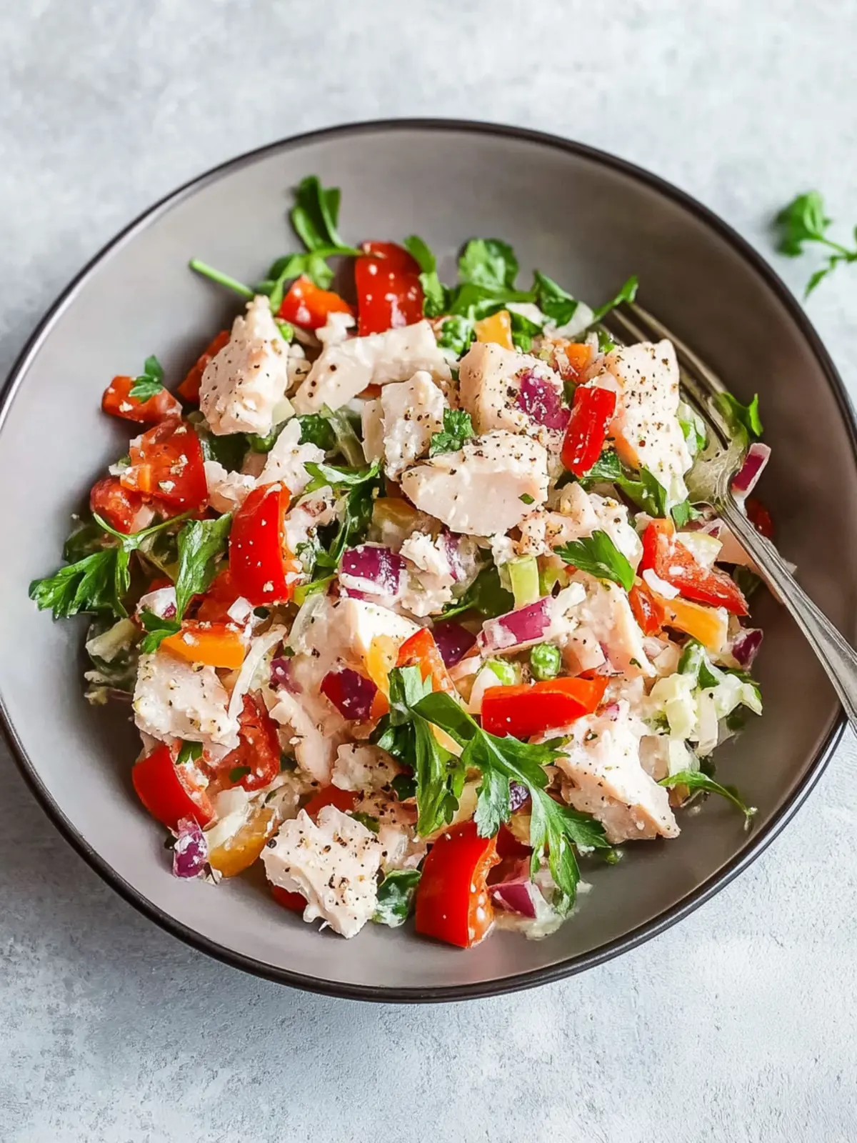 Schneller Reissalat mit Thunfisch und Paprika für heiße Tage 5 Schneller Reissalat mit Thunfisch und Paprika