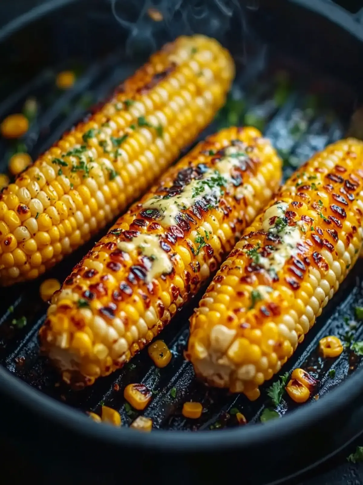 Grill das perfekte Maiskolben mit aromatischer Kräuterbutter 2 Grilled corn on the cob with herb butter