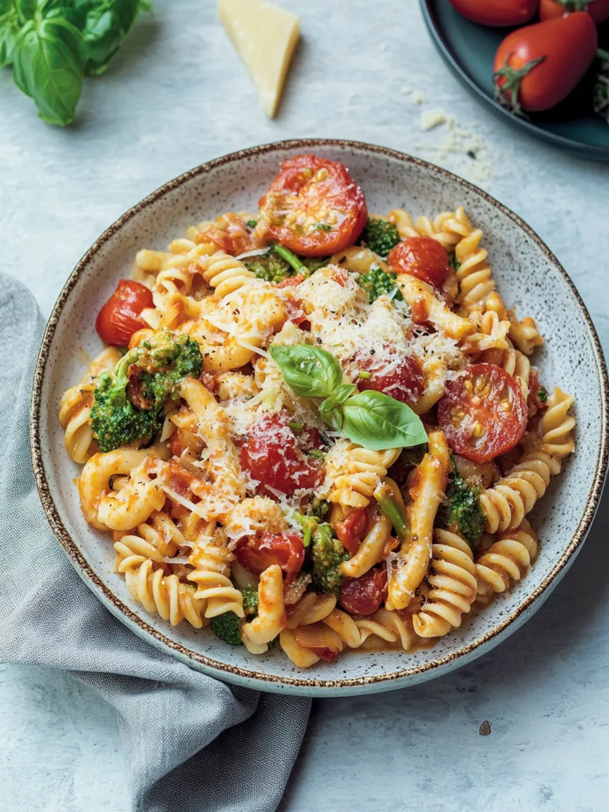 Brokkoli Nudelauflauf mit Tomaten-Käsesoße für die ganze Familie 4 Brokkoli Nudelauflauf mit einer Tomaten-Käsesoße