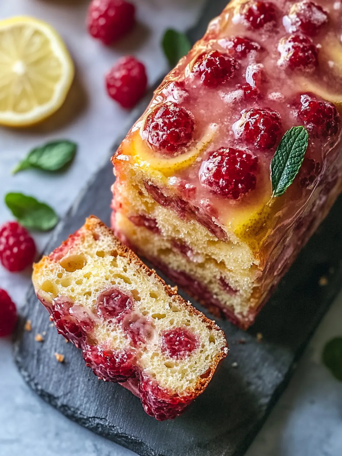 Glutenfreier Himbeer-Zitronen-Kuchen