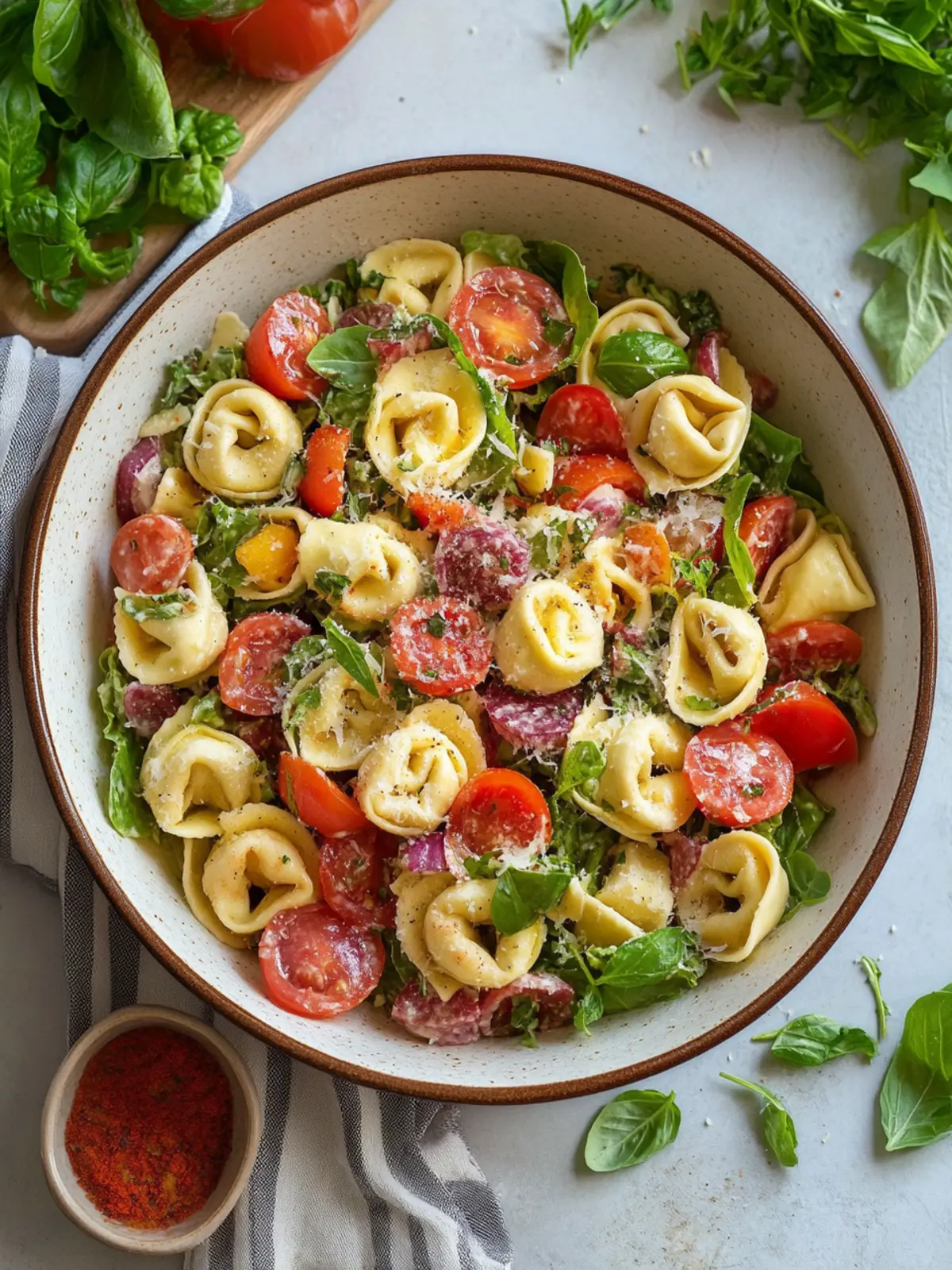 Frischer Tortellini-Nudelsalat mit Zesty-Limonendressing 4 Tortellini-Nudelsalat