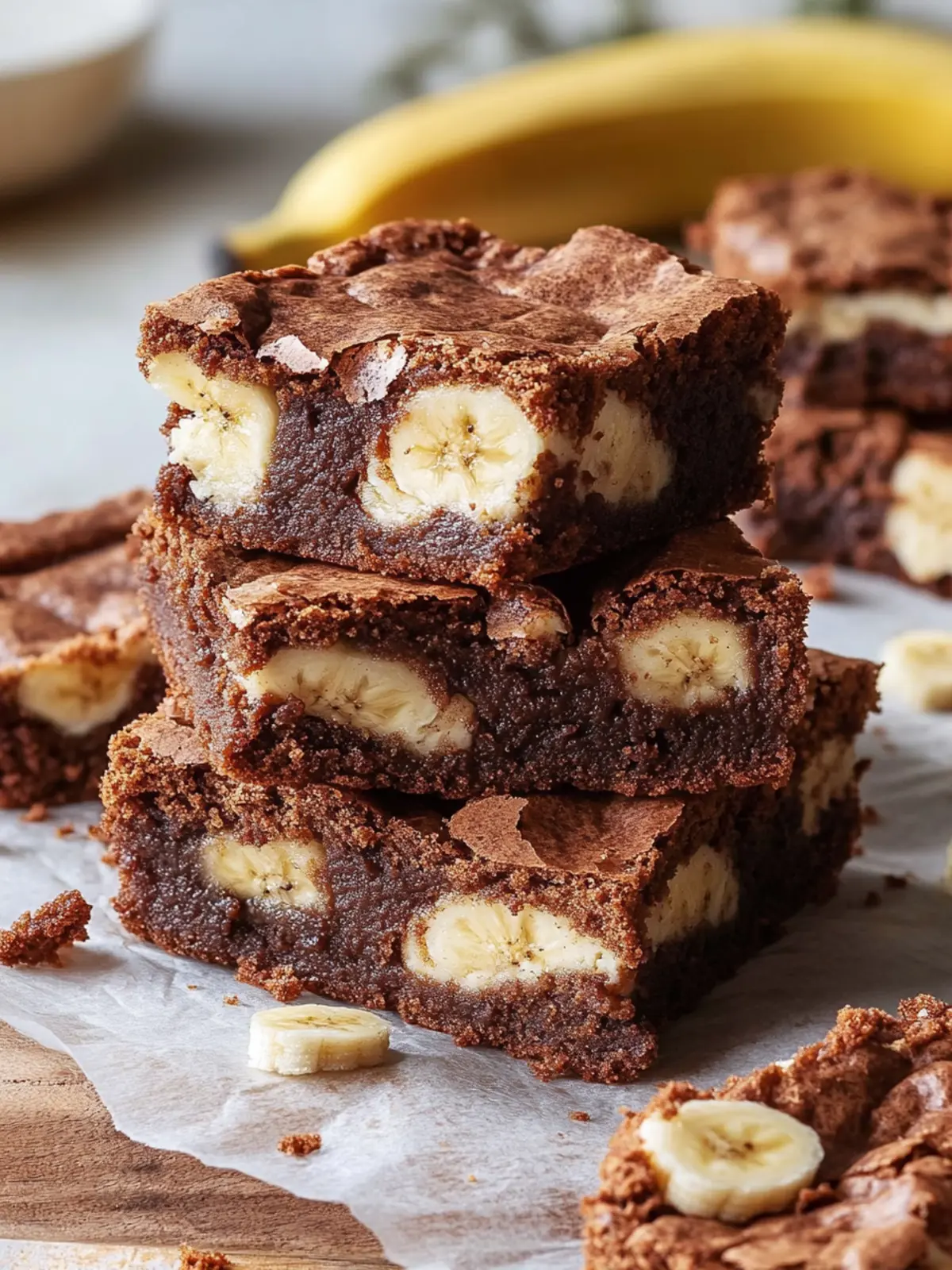 Bananenbrot Brownies: Feucht, schokoladig und unwiderstehlich 4 Bananenbrot Brownies