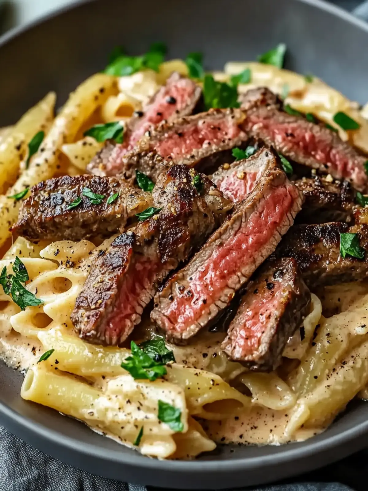 Cremige Steak Pasta Rezept für das perfekte Dinner zu Hause 2 Cremige Steak Pasta Rezept