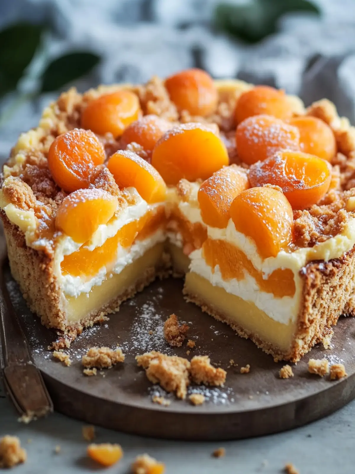 Aprikosenkuchen mit Quark und Streuseln – Sommerlich frisch genießen 2 Aprikosenkuchen mit Quark und Streuseln