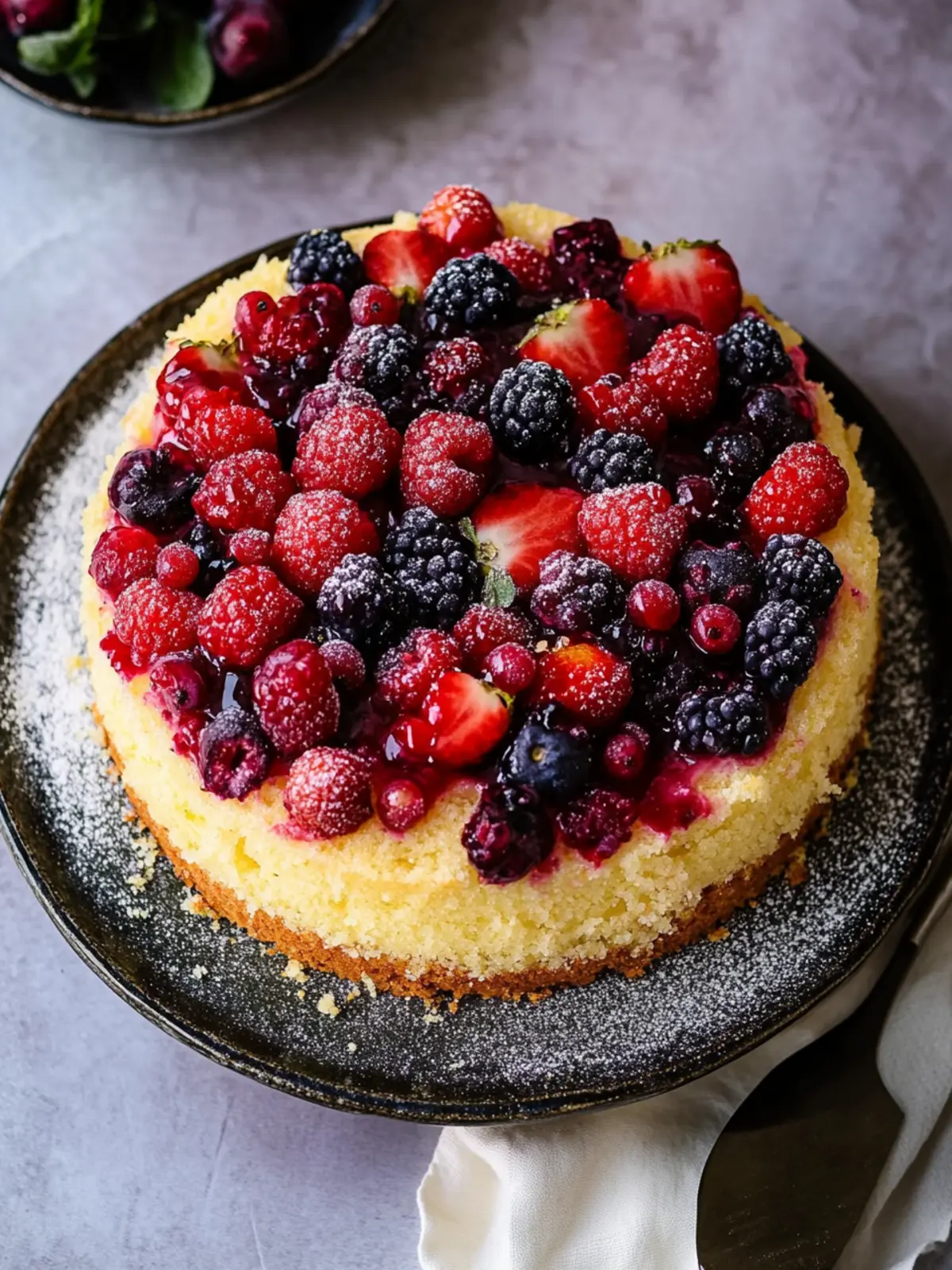 Buttermilk Lemon Cake mit Beeren für sonnige Genussmomente 4 Buttermilk lemon cake with berries