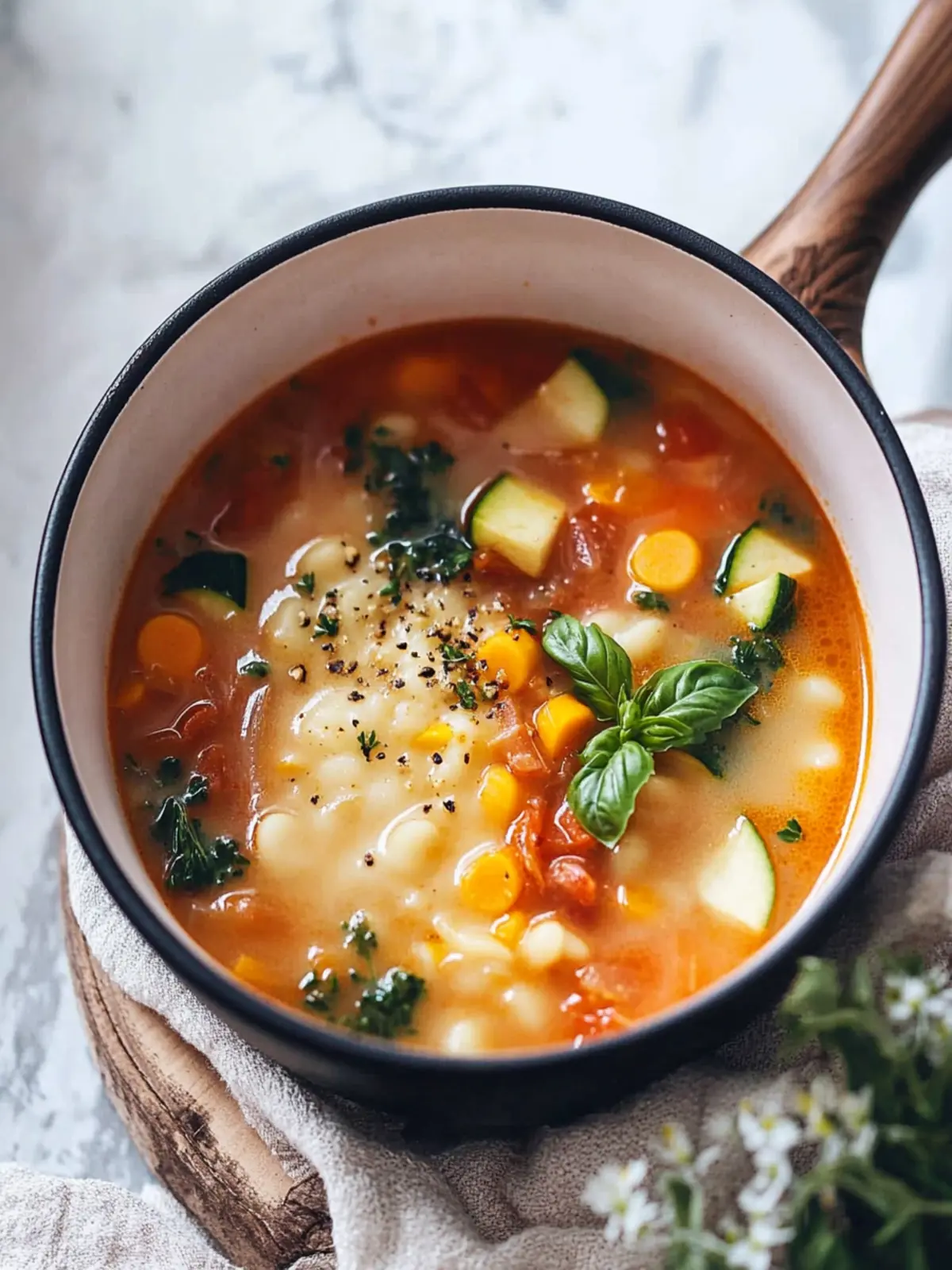 Erfrischende vegetarische Gemüsesuppe für heiße Sommertage 4 Vegetarische Gemüsesuppe