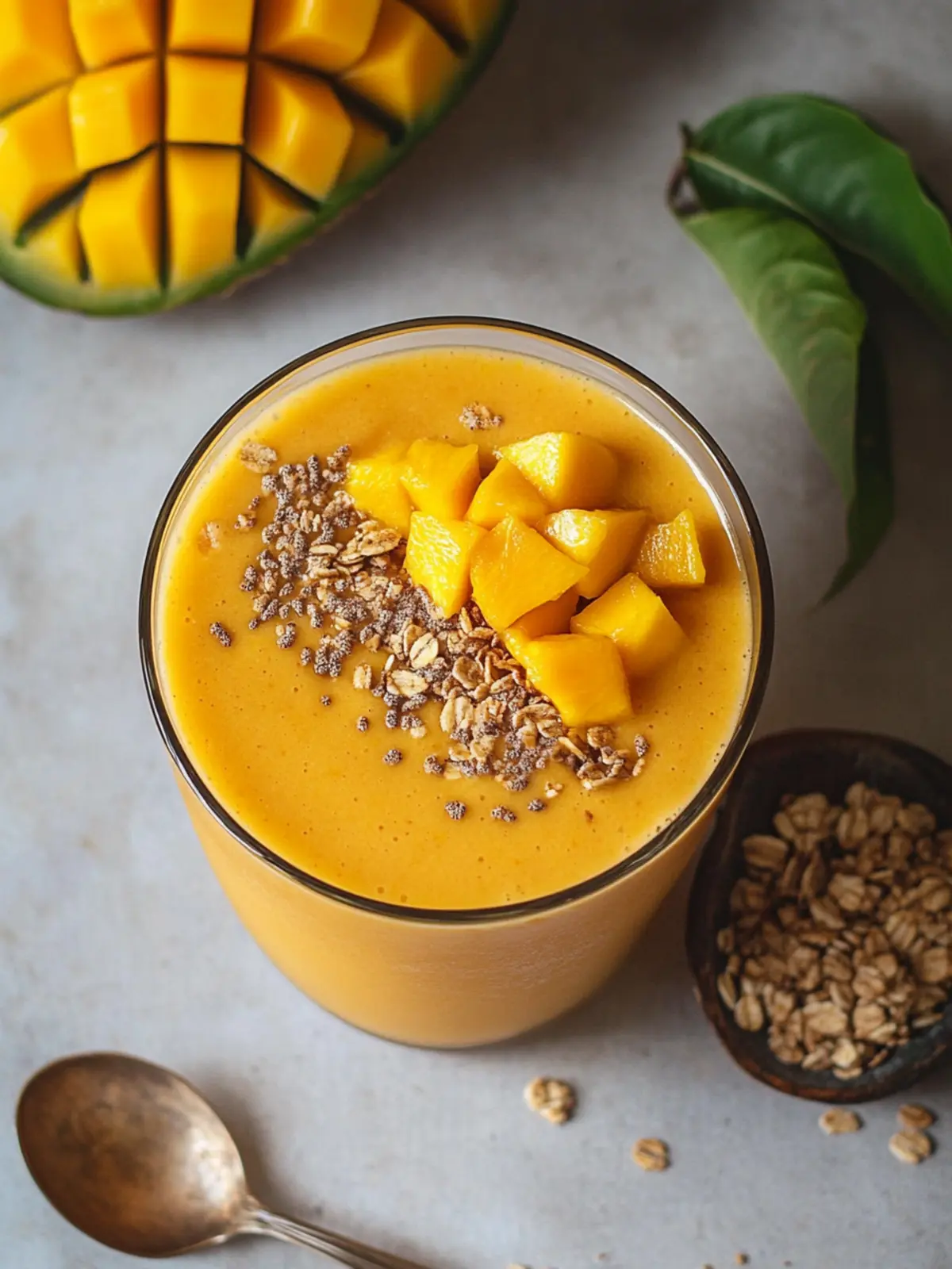 Mango-Smoothie-Schüssel für einen gesunden Frühstücksstart 2 Mango-Smoothie-Schüssel