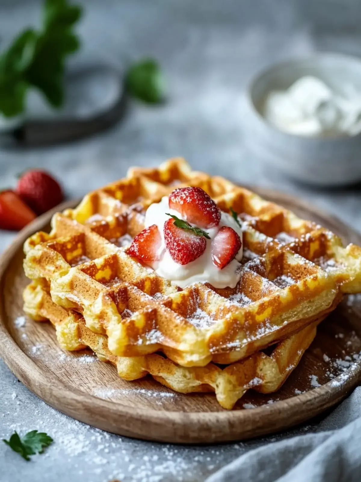 Knusprige Schinken- und Käse-Chaffles für jeden Frühstücksfan 4 Knusprige Schinken- und Käse-Chaffles