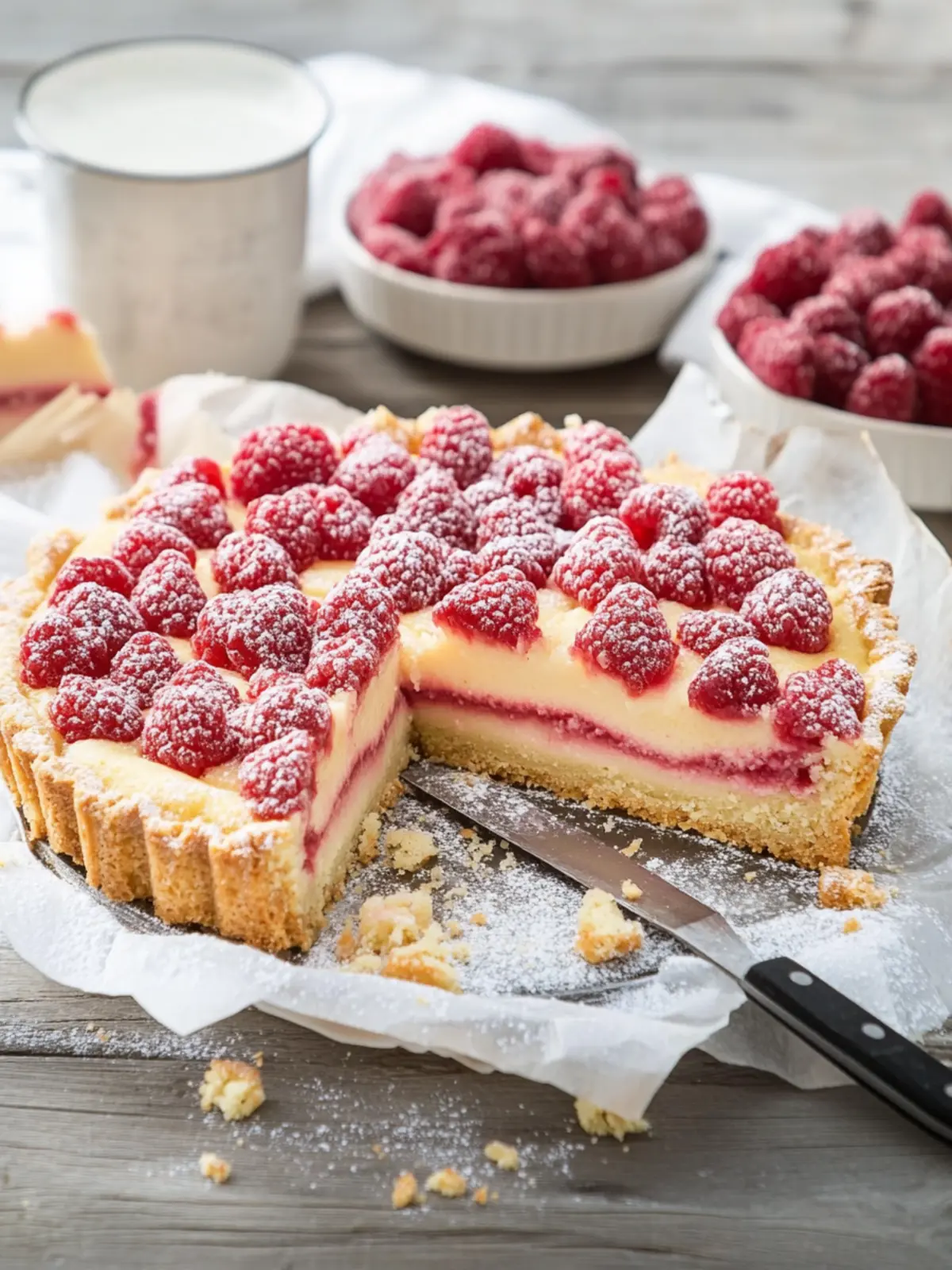 Köstlicher Rhabarberkuchen vom Blech mit quarkiger Füllung 4 Rhabarberkuchen vom Blech