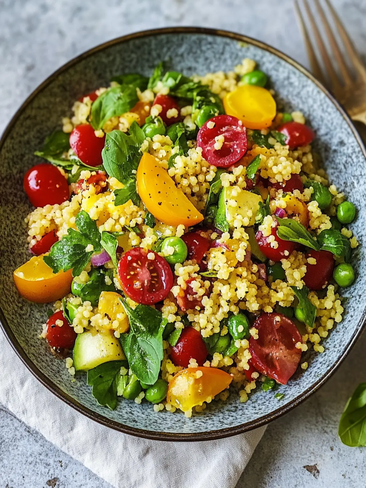 Bunter Couscous-Salat mit Garnelen und Frischekick 2 Bunter Couscous - Salat