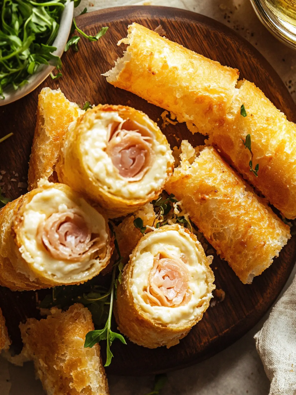 Frittierter Schinken- und Käse-Roll: Der perfekte Snack für jede Party 4 Frittierter Schinken- und Käse-Roll