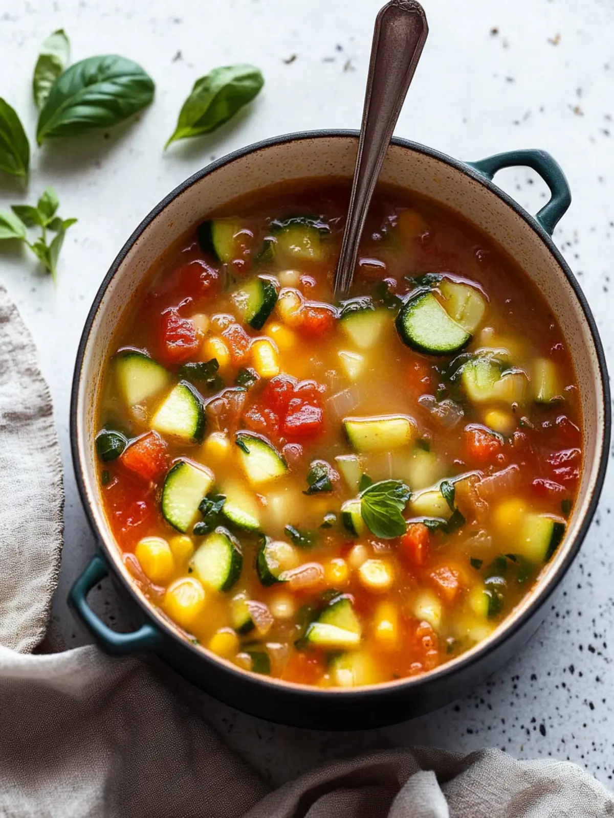 Erfrischende vegetarische Gemüsesuppe für heiße Sommertage 5 Vegetarische Gemüsesuppe