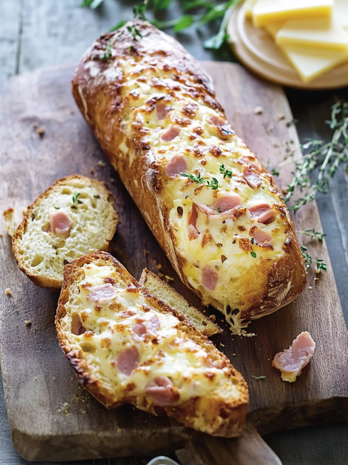 Herzhaftes Kastenbrot mit Käse und Schinken – Einfach unwiderstehlich! 4 Hearty box bread with cheese and ham