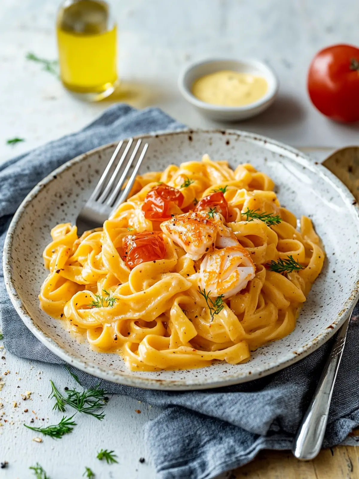 Bandnudeln mit Lachs – Schnelle 5-Zutaten-Pasta in 20 Min. 2 Bandnudeln mit Lachs – 20 Minuten Lachspasta mit nur 5 Zutaten