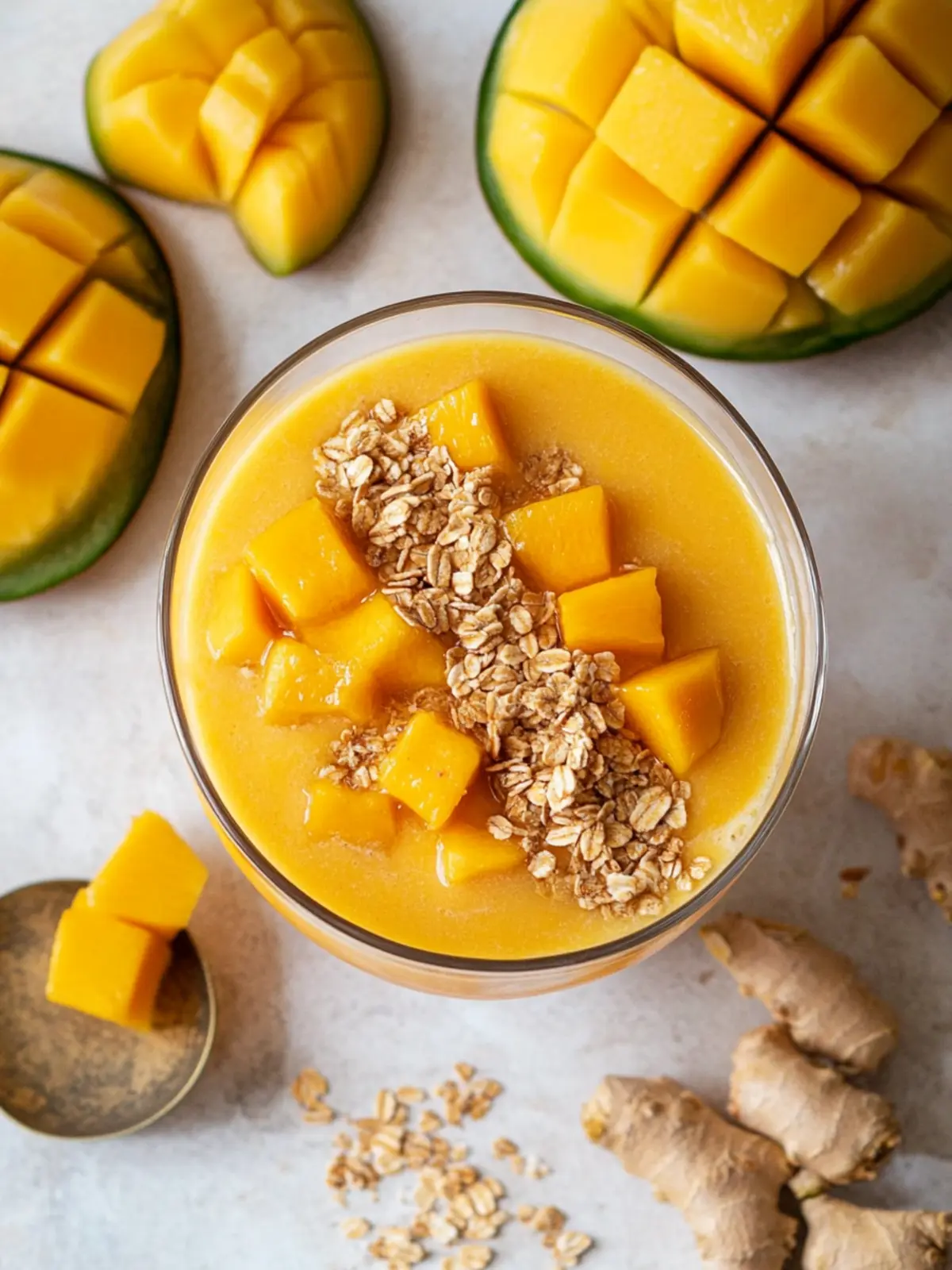 Mango-Smoothie-Schüssel für einen gesunden Frühstücksstart 4 Mango-Smoothie-Schüssel