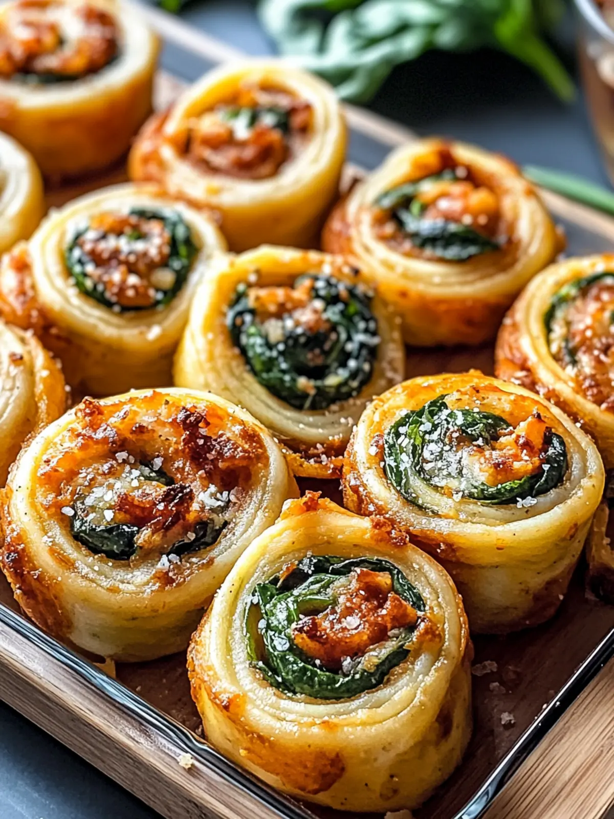 Vegane karamellisierte Zwiebel- und Spinat-Pizza-Rollen für dich 2 Vegane karamellisierte Zwiebel- und Spinat-Pizza-Rollen