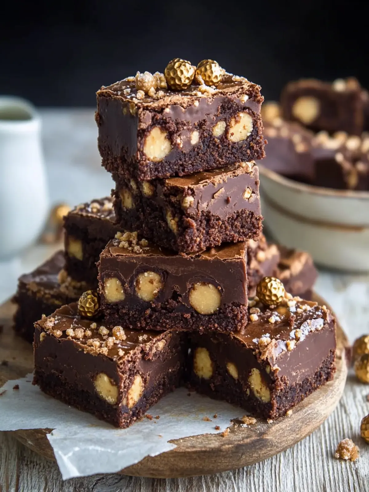 Ferrero Rocher Fudge Brownies – Ein himmlischer Genuss zuhause 3 Ferrero Rocher Fudge Brownies