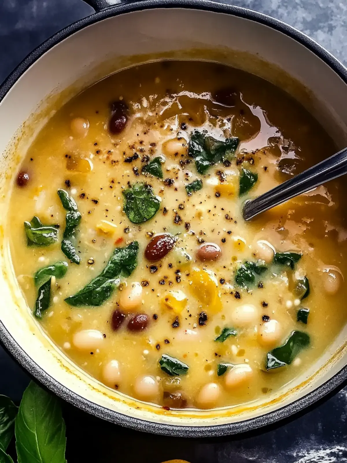 Cremige toskanische Bohnensuppe mit Zitrone für Seele und Magen 4 Creamy Tuscan white bean soup with lemon