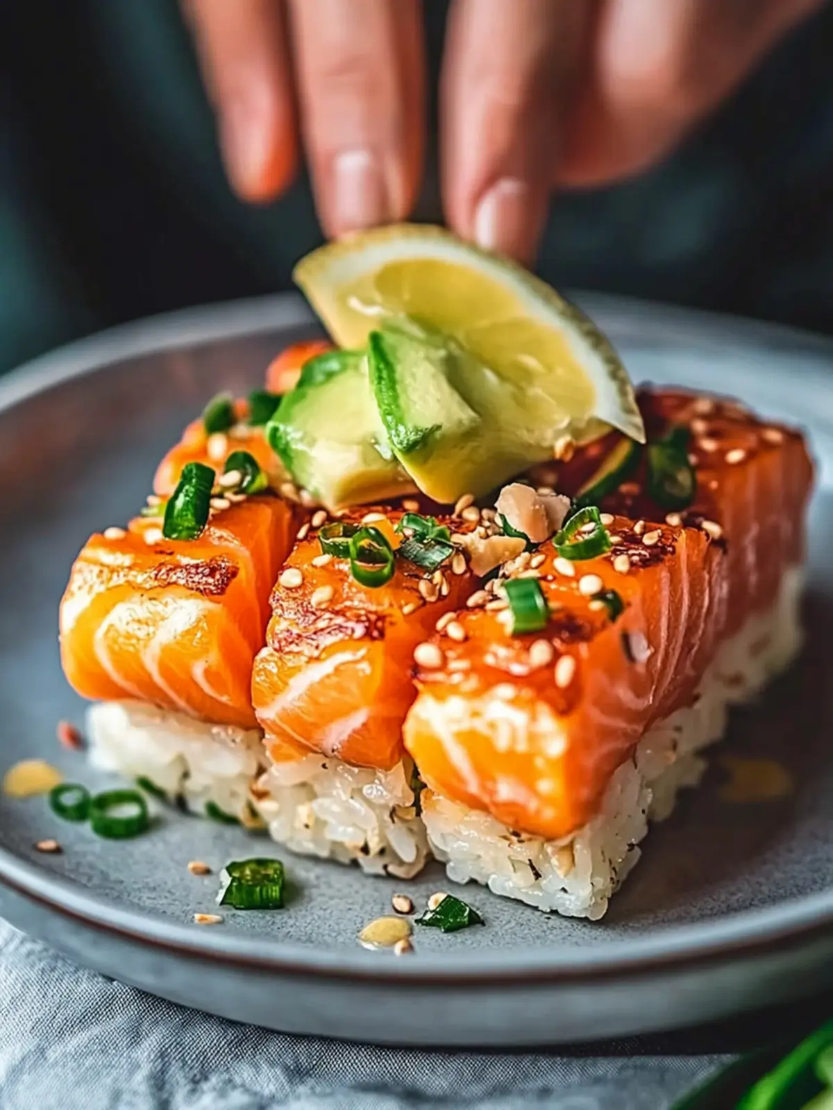 Knuspriger Reis Scharfer Lachs: Sushi Bites für jeden Anlass 3 Knuspriger Reis Scharfer Lachs