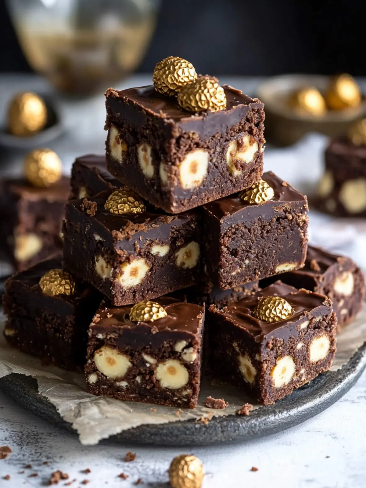 Ferrero Rocher Fudge Brownies – Ein himmlischer Genuss zuhause 2 Ferrero Rocher Fudge Brownies