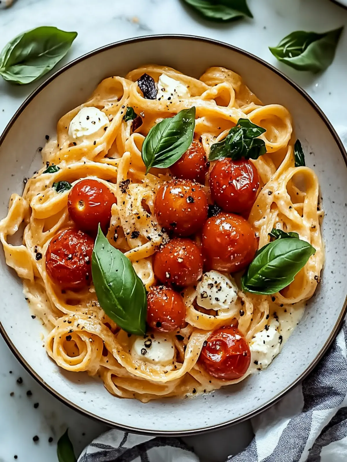 Geröstete Tomaten und Knoblauch Ricotta Pasta für Genussmomente 3 Geröstete Tomaten und Knoblauch Ricotta Pasta