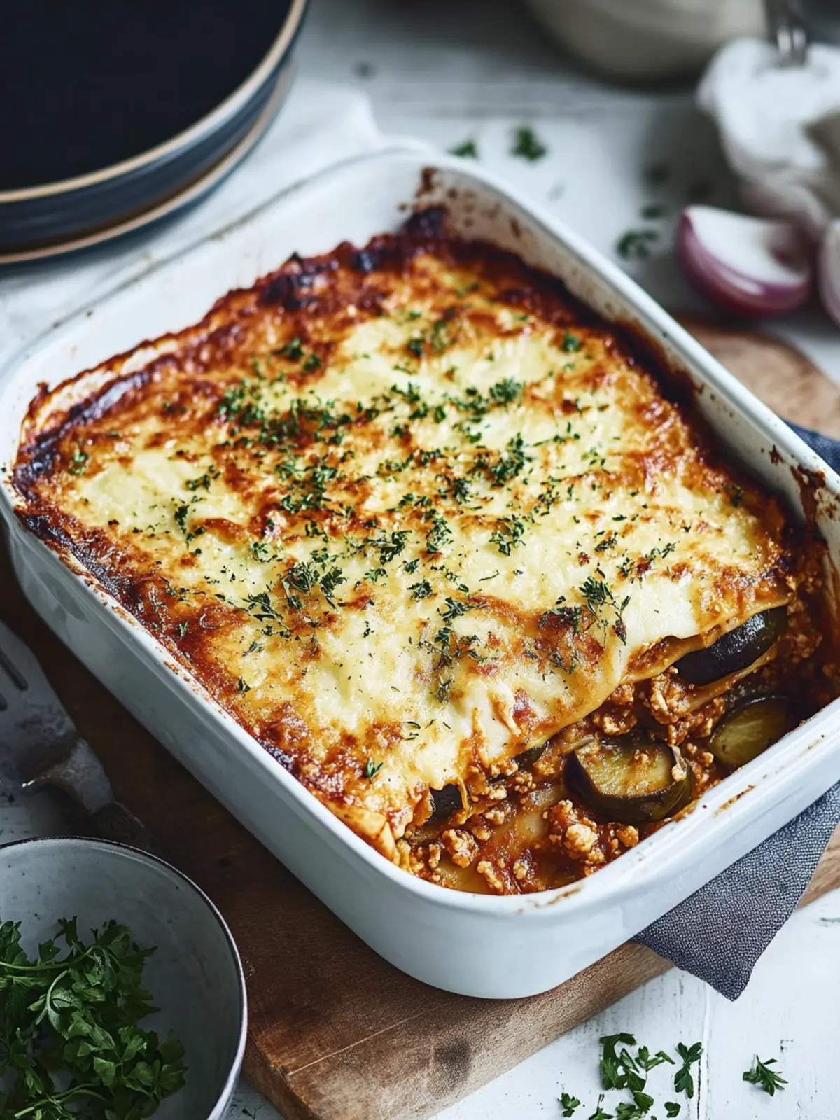 Vegetarische Moussaka: Lecker und glutenfrei genießen! 4 Vegetarische Moussaka