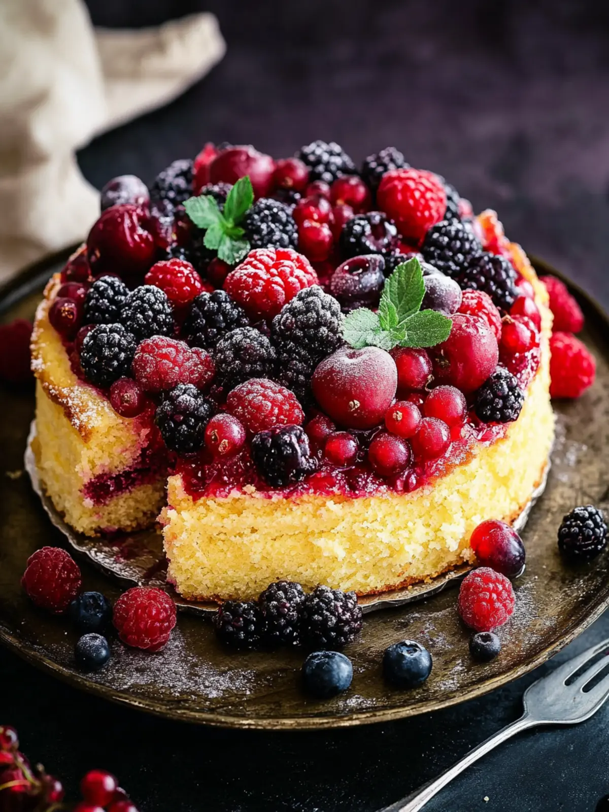 Buttermilk Lemon Cake mit Beeren für sonnige Genussmomente 5 Buttermilk lemon cake with berries