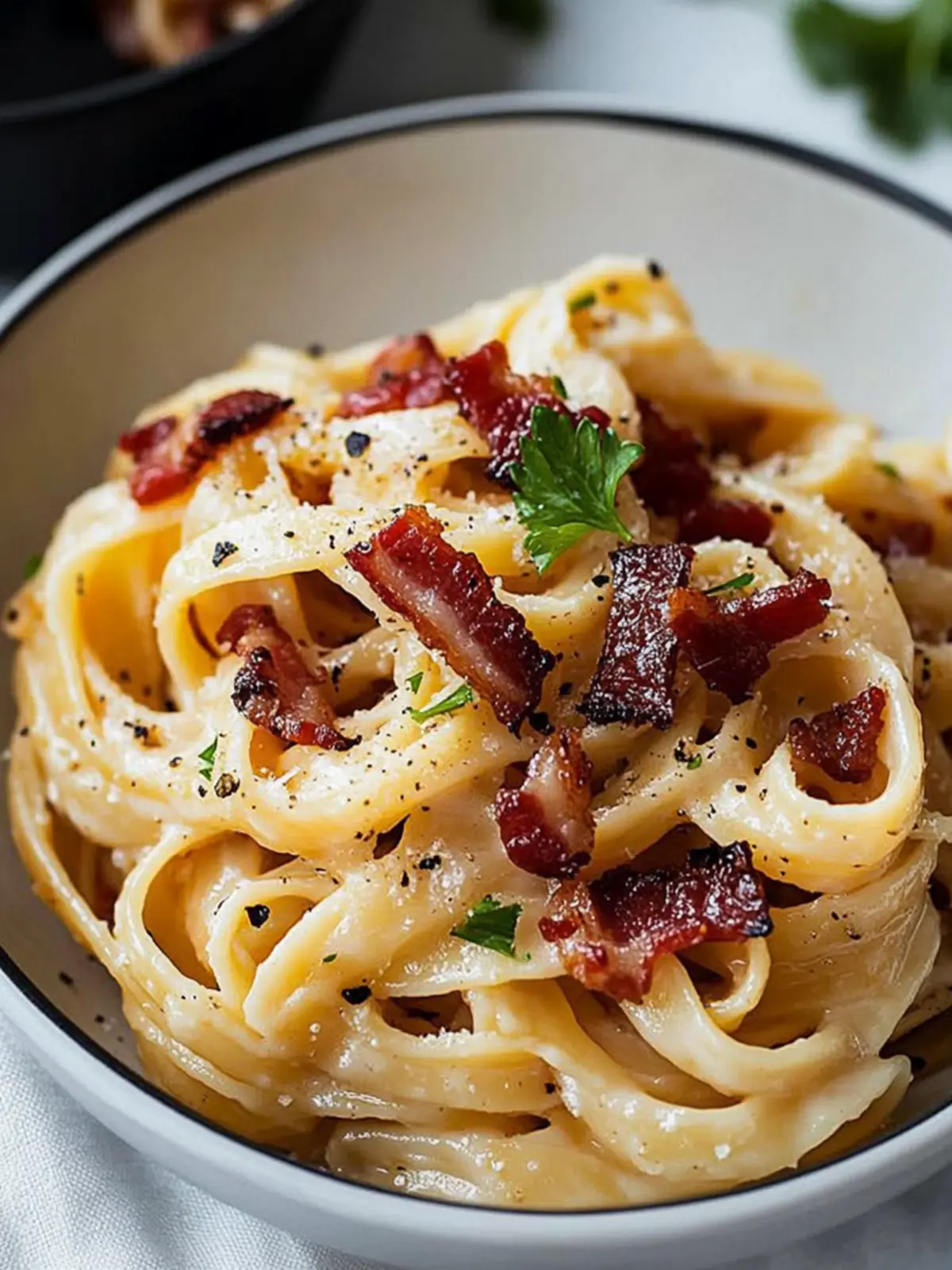 Cremige Speckspaghetti: Schnelles Comfort Food für jeden Tag 3 Cremige Speckspaghetti