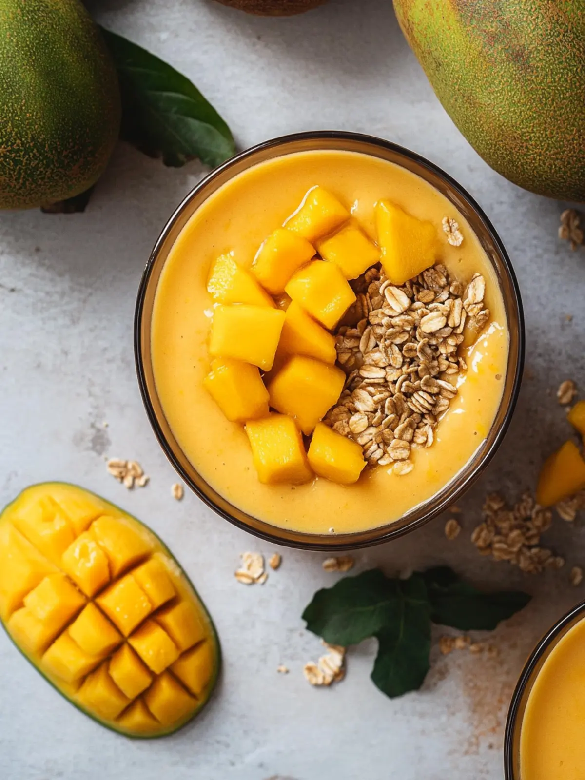 Mango-Smoothie-Schüssel für einen gesunden Frühstücksstart 5 Mango-Smoothie-Schüssel