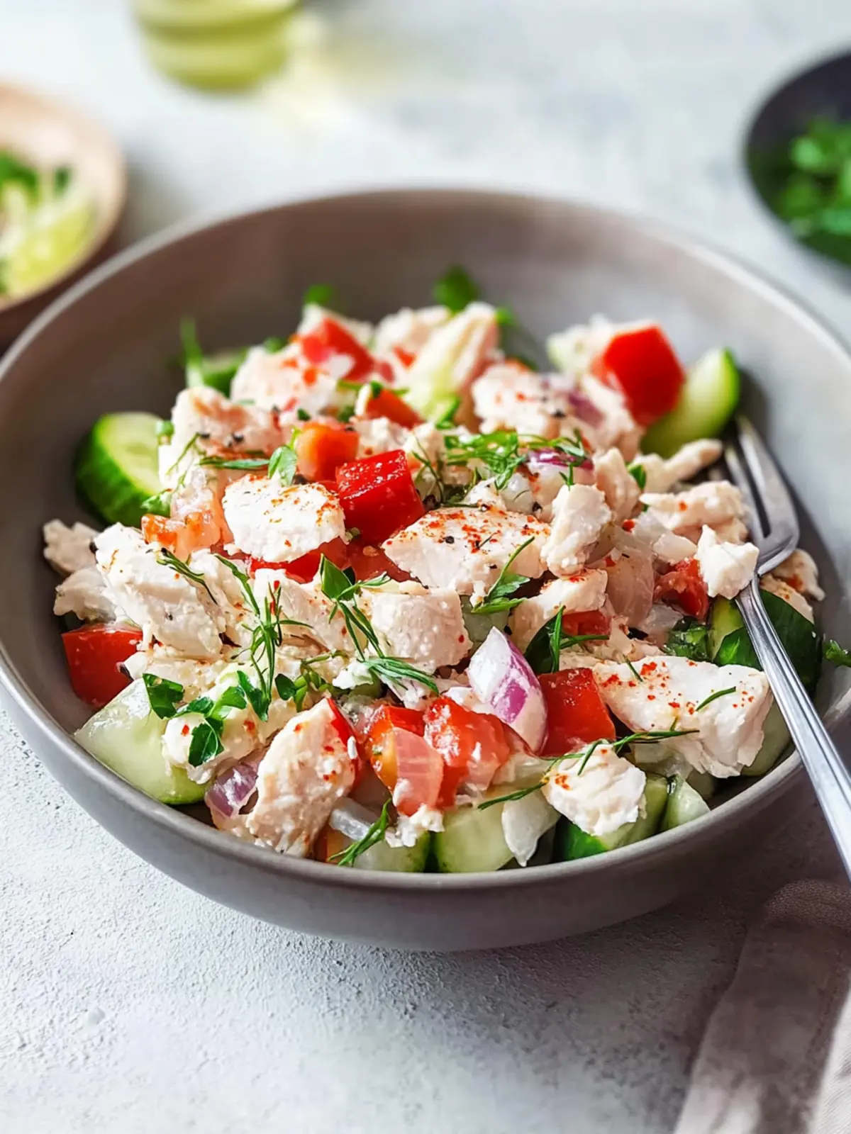 Schneller Reissalat mit Thunfisch und Paprika für heiße Tage 4 Schneller Reissalat mit Thunfisch und Paprika