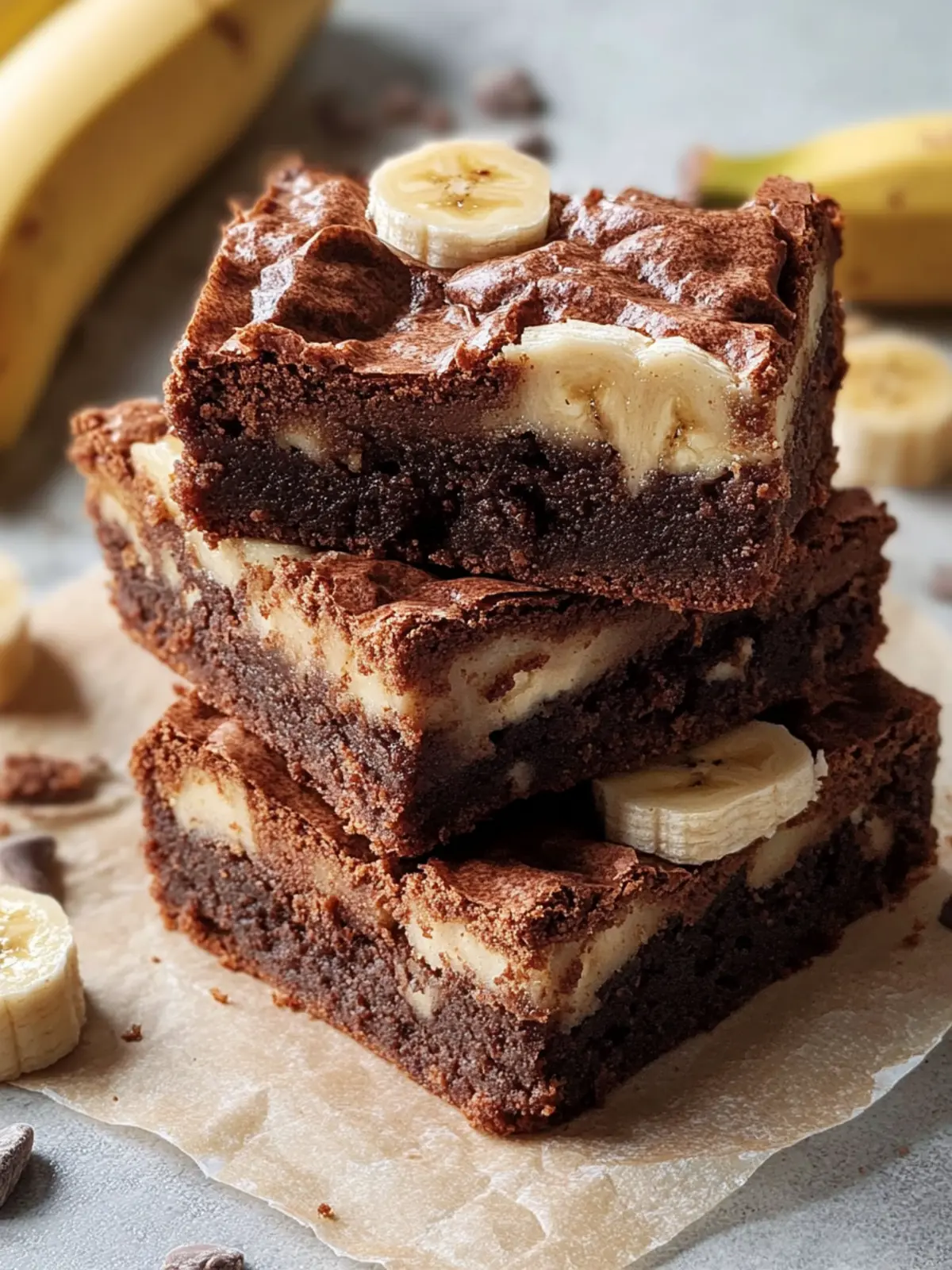 Bananenbrot Brownies: Feucht, schokoladig und unwiderstehlich 2 Bananenbrot Brownies