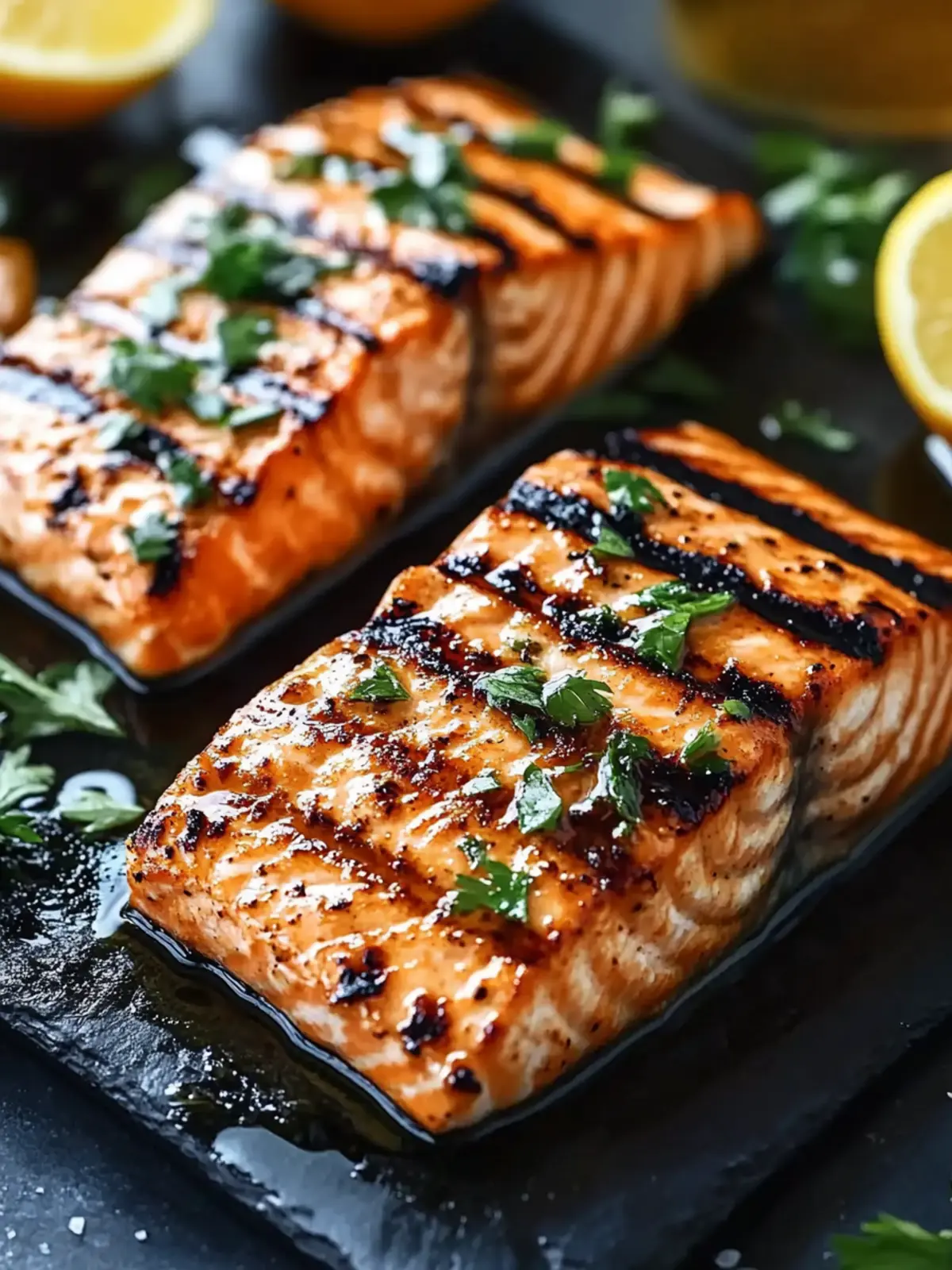 Grillvergnügen: Lachs mit Honig-Zitrus-Marinade zaubern 5 Grilled salmon with honey-citrus marinade
