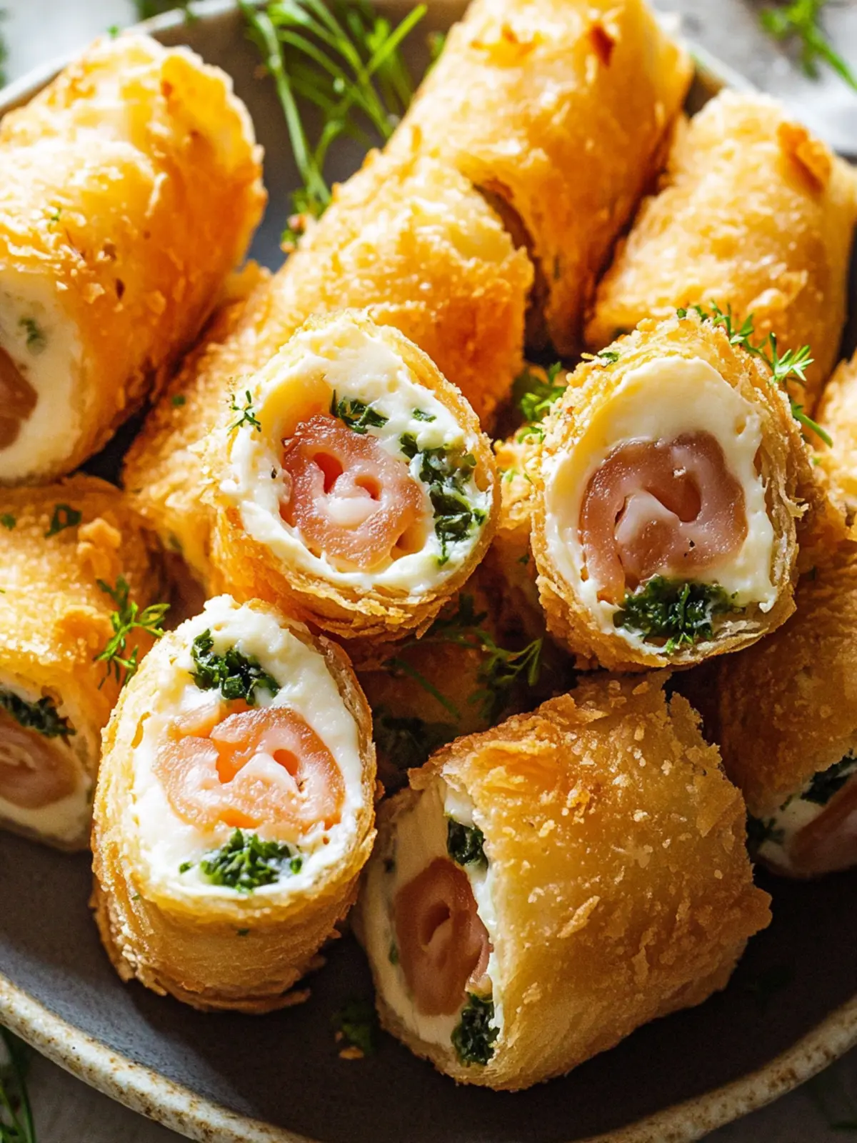 Frittierter Schinken- und Käse-Roll: Der perfekte Snack für jede Party 2 Frittierte Schinken-Käse-Rolle