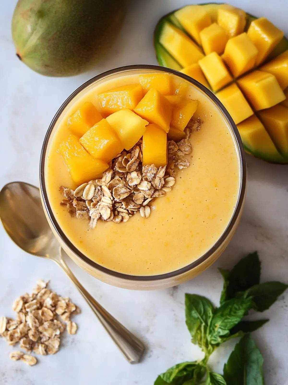 Mango-Smoothie-Schüssel für einen gesunden Frühstücksstart 3 Mango-Smoothie-Schüssel