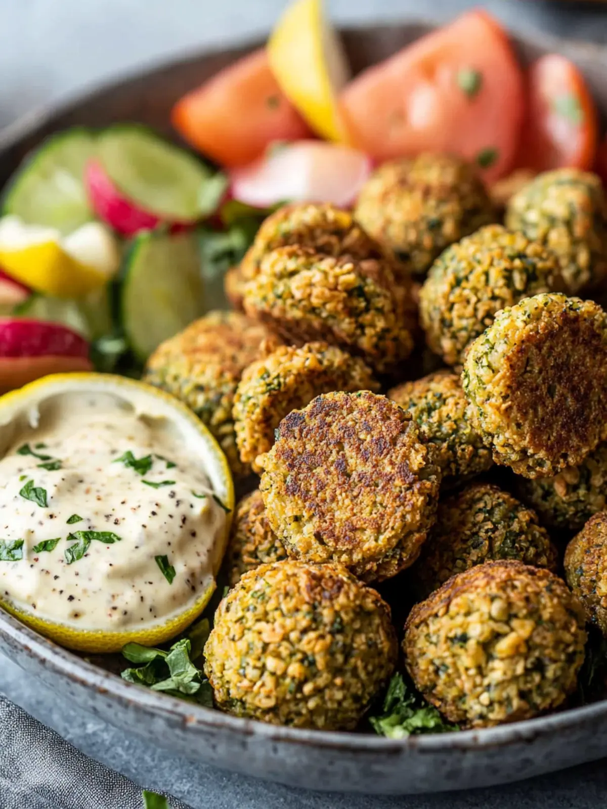 Krosse Luftfritteuse Falafel ganz einfach vegan & glutenfrei 4 Krosse Luftfritteuse Falafel (Glutenfrei & Vegan)